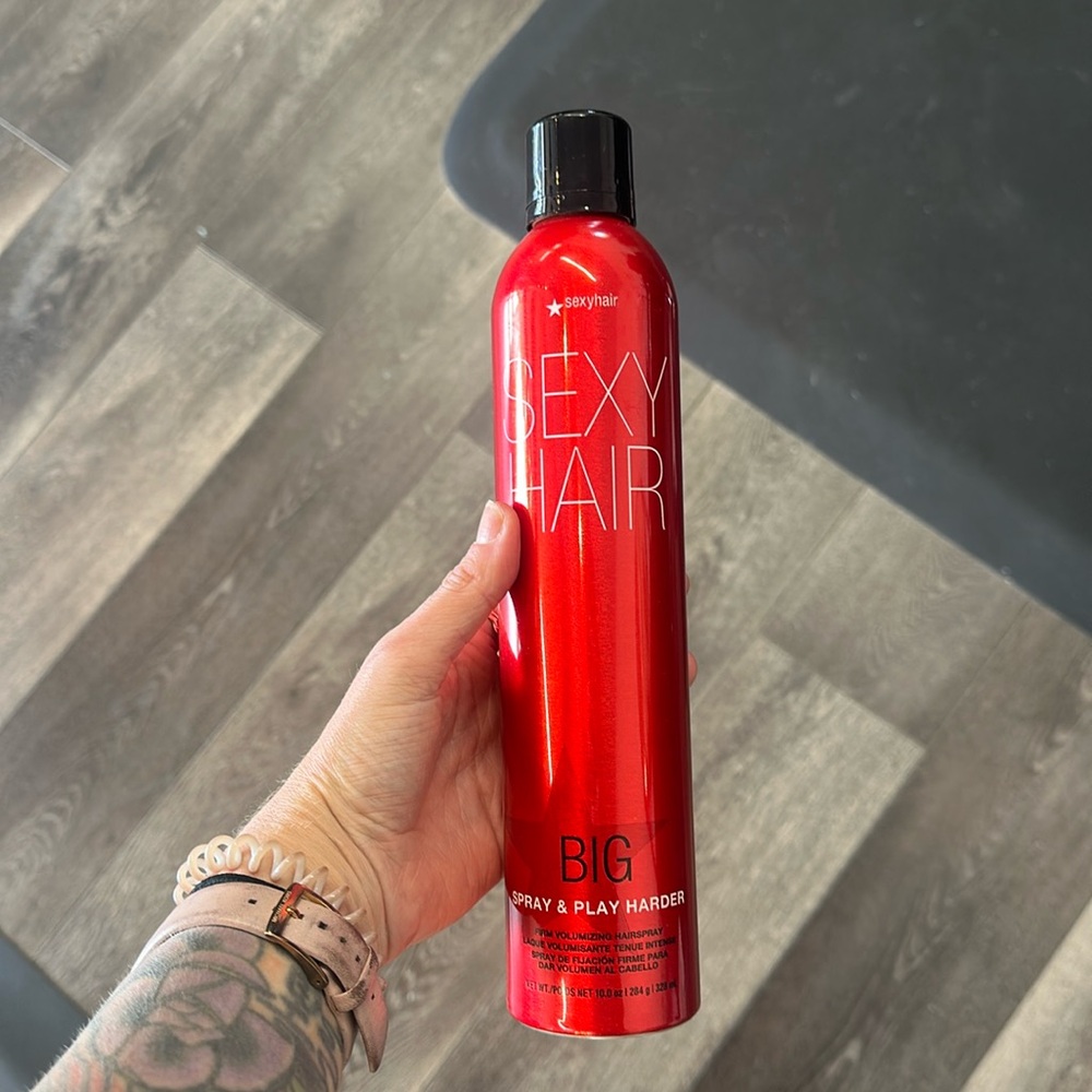 BIG SEXU HAIR SPRAY & PLAY HARDER FIRM VOLUMIZING HAIRSPRAY NEW 10oz 328ml